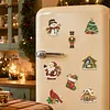 10PCS DIY Pearl Diamond Painting Christmas Fridge Magnets, Sparkling Rhinestone Refrigerator Magnet Craft Kit for Home Decor & Gifts