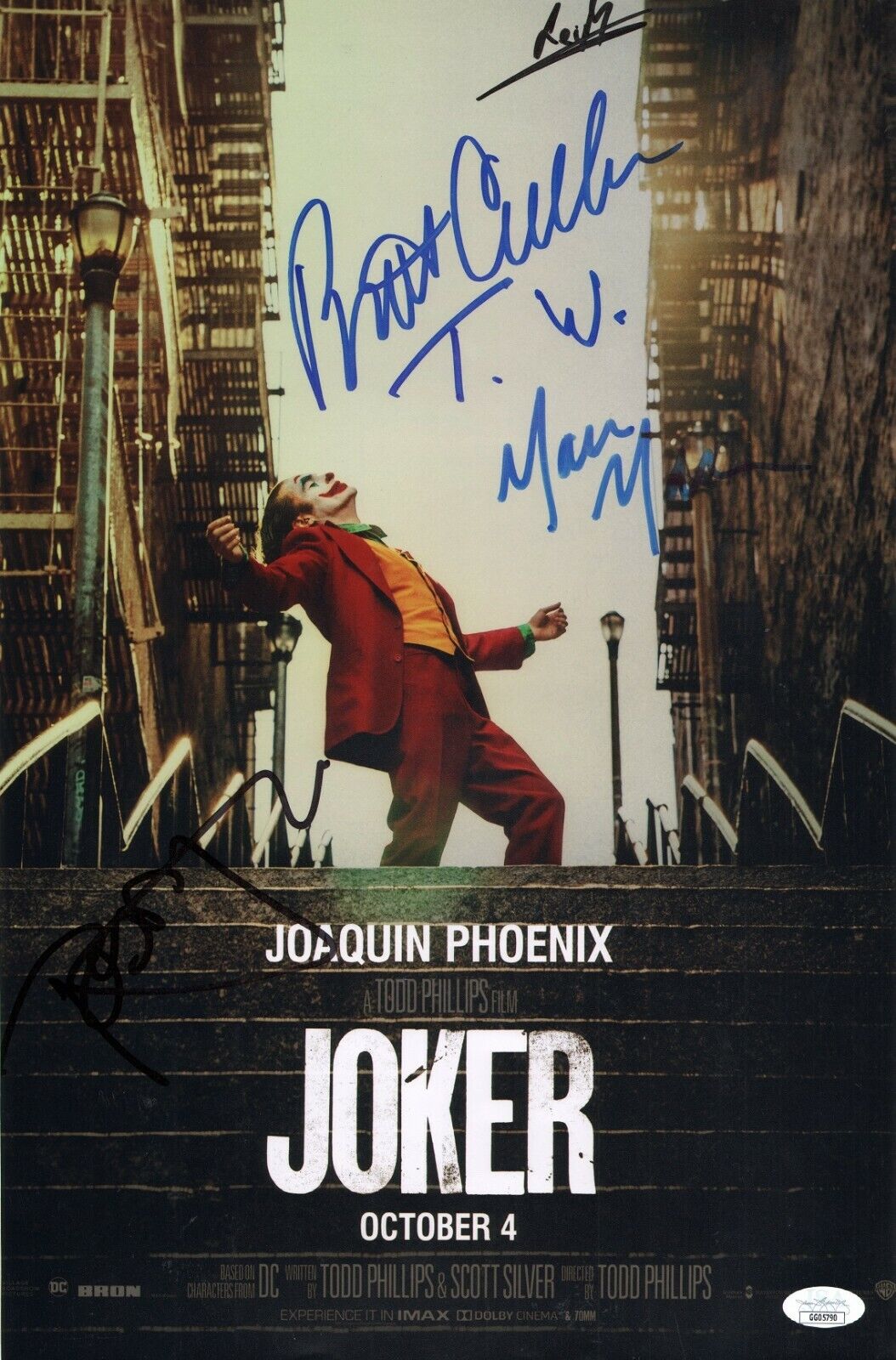 TODD PHILLIPS +3 Authentic Hand-Signed JOKER Director