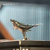 Humpback Whale Mini Sculpture,Collectible Metal Desk Ornament