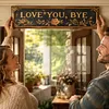 Love You Bye Vintage Floral Wall Plaque Street Sign for Home/Living Room/Bedroom