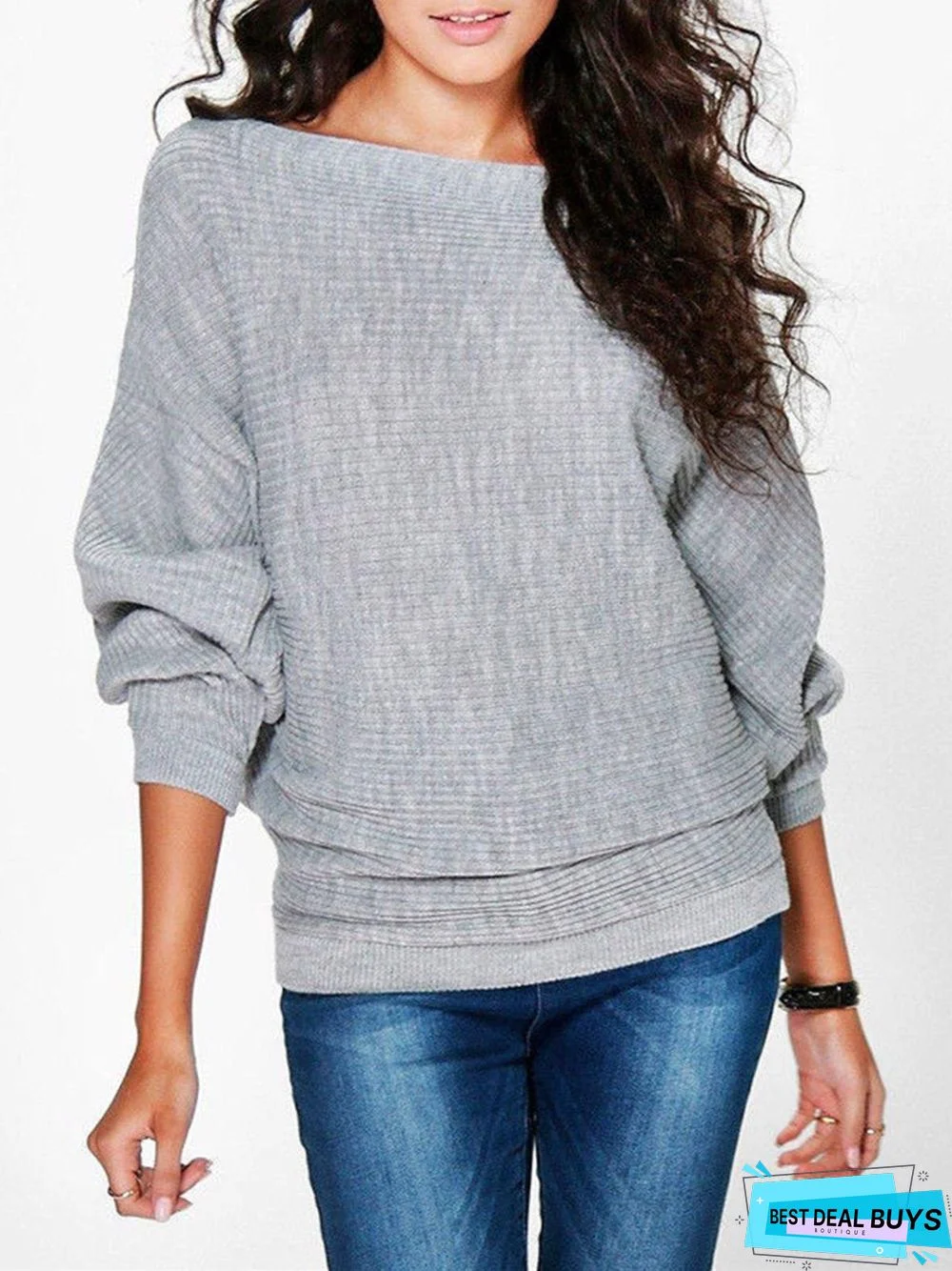 Knitted Long Sleeve Casual Sweater