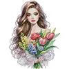 Flower Girl-14CT Stamped Cross Stitch 33*44cm/12.99*17.32in tapestrymarket