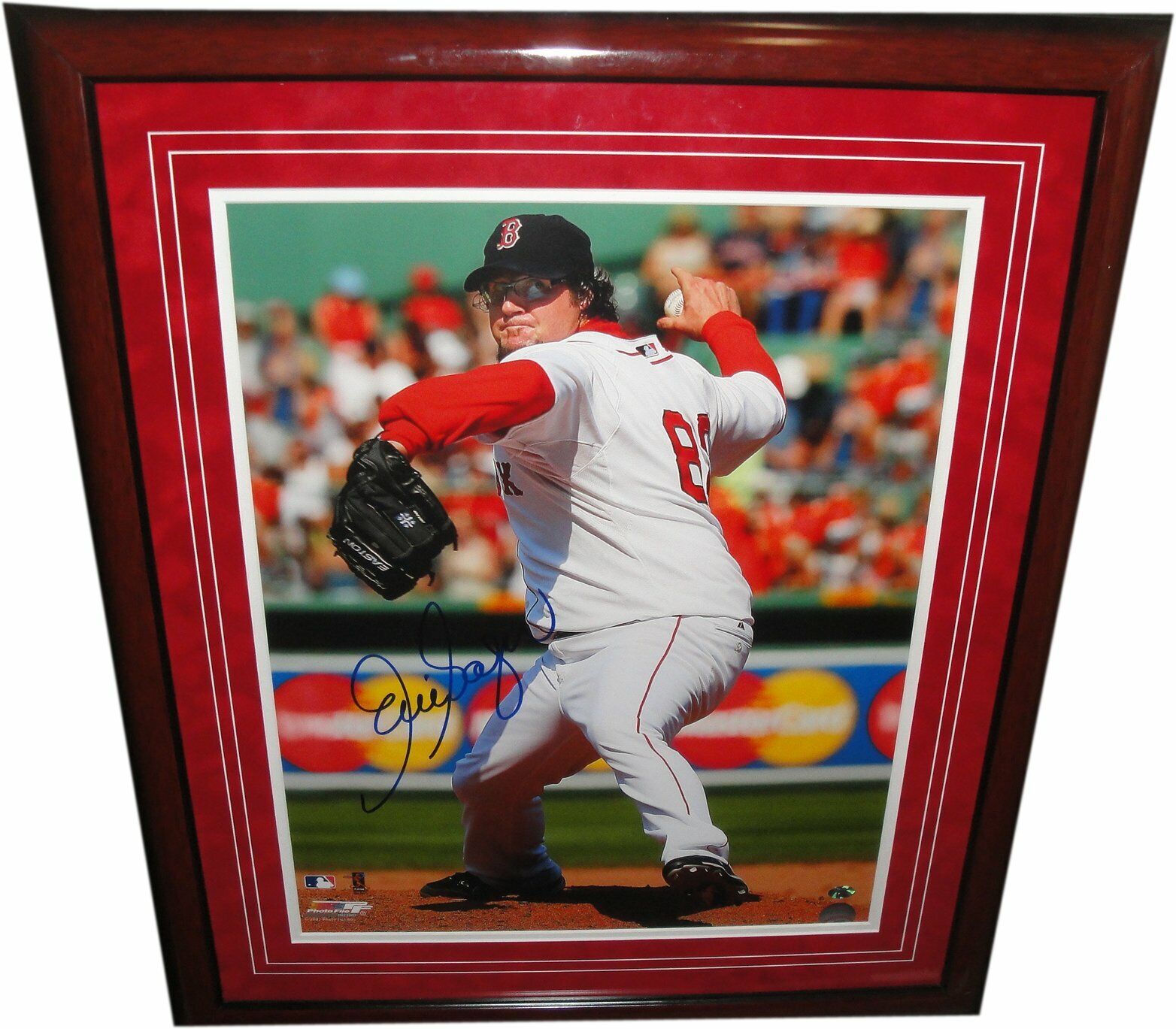 Eric Gagne Hand Signed Autographed 16x20 Photo Poster painting Boston Red Sox Custom Framed