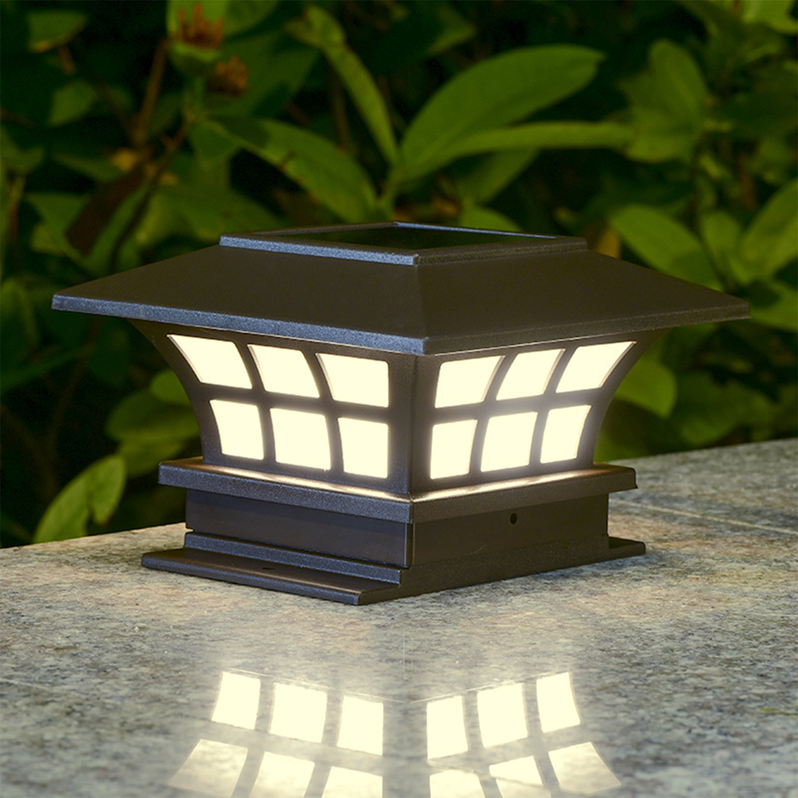 

Solar Post Cap Waterproof Post Lantern treet Deck Porch-Outdoor Solar Light, 501 Original