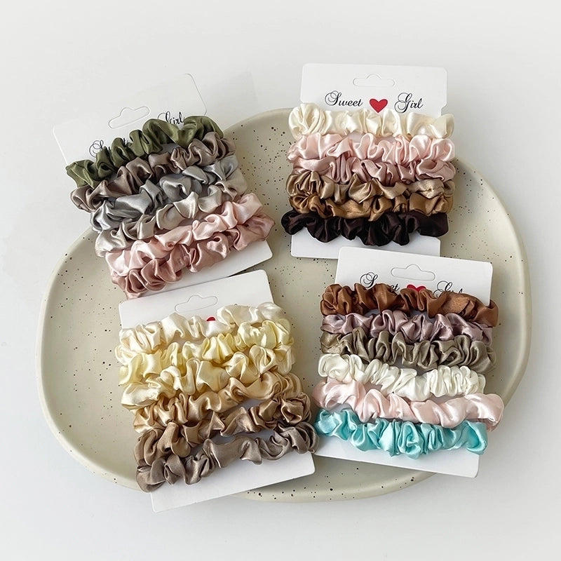 Women’s Basic Solid Color Satin Hair Tie