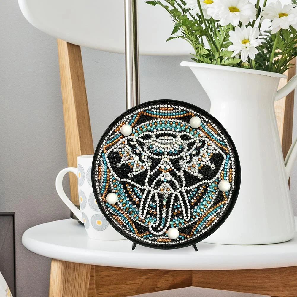 DIY Full Drill Diamond Painting Animal LED Night Lamp Embroidery Home Decor