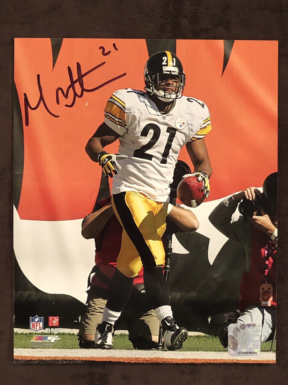 Mewelde Moore AUTOGRAPH PITTSBURGH STEELERS Signed 8x10 Photo Poster painting Super Bowl XLIII