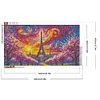 Diamond Painting-DIY Full Round Drill Eiffel Tower In The Rising Sun(70*40 CM)