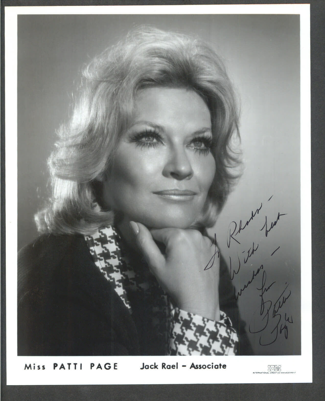 Patti Page - Signed Vintage Celebrity Autograph Photo Poster painting - Pop Country Singer