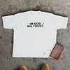 In God We Trust Letters Print Short Sleeve T-Shirt
