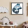 Wolf - Rundbohrer Diamant Malerei - 30 * 30cm