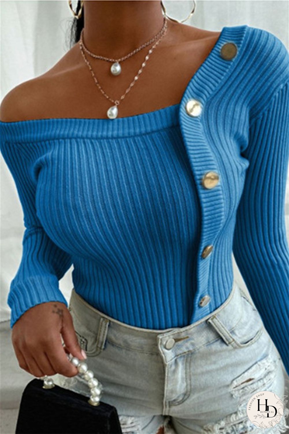 Orange Fashion Casual Oblique Collar Long Sleeve Regular Sleeve Regular Patchwork Solid Tops