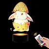 Acrylic Double Sided Bunny Egg Diamond Painting LED Night Light for Easter Decor