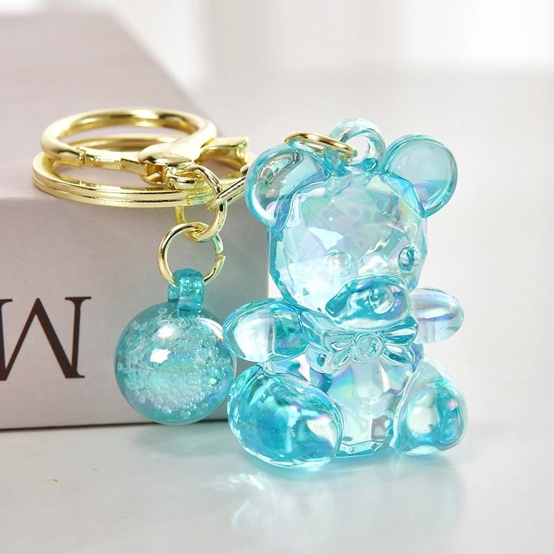 Cute Bear Arylic Unisex Bag Pendant Keychain