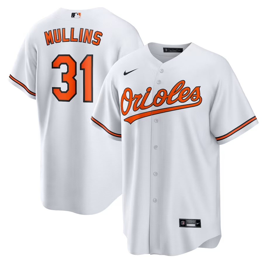 Men's Baltimore Orioles Cedric Mullins #31 White Replica Player Jersey mysite