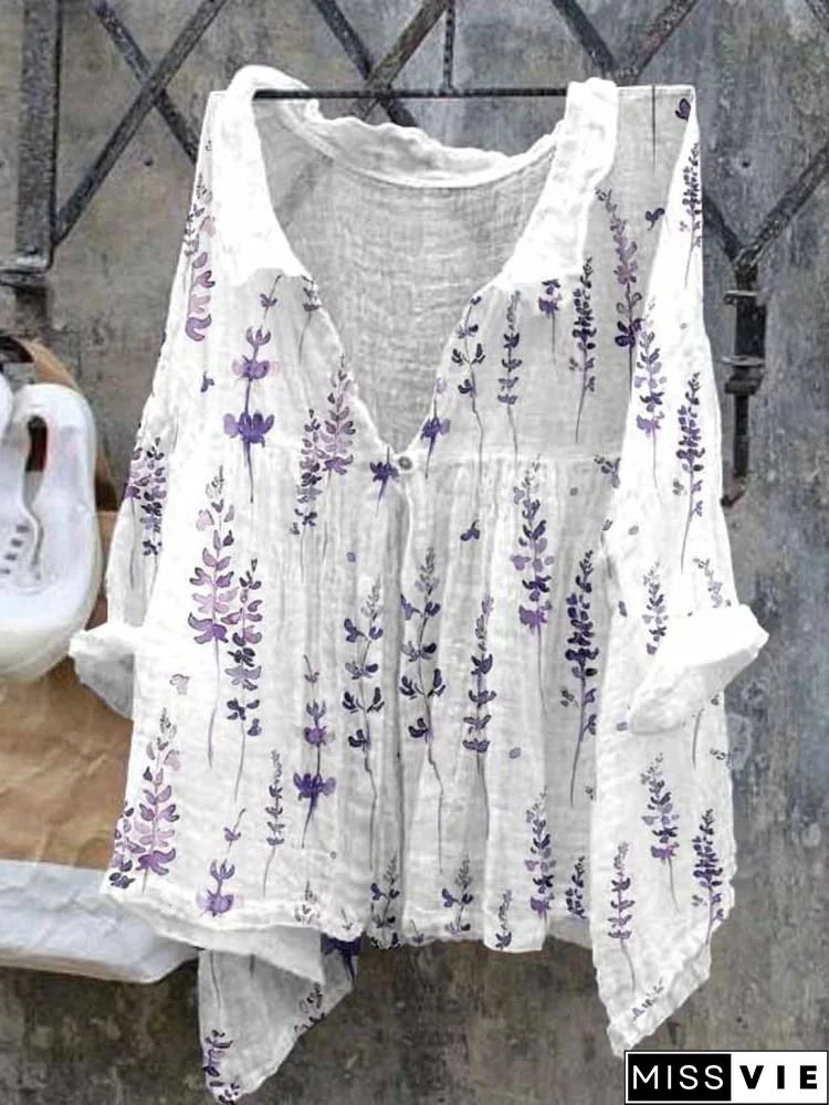 White Casual Long Sleeve Shirt Collar Shirts & Tops