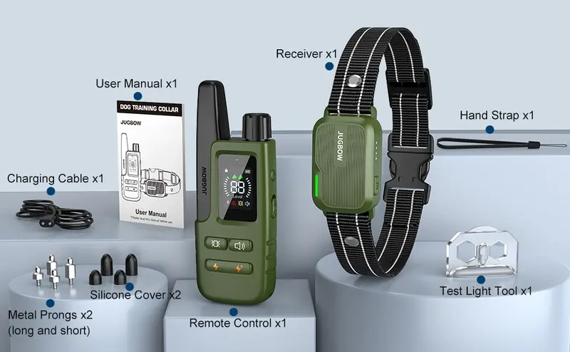 Product Introduction of 【Deals for You】JUGBOW Dog Training Collar 3300FT Dog Training Behavior Aid. Remote IPX7 Waterproof with 4 Training Modes. Outdoor Rechargeable E-Collar DT61 13