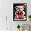 Diamond Painting -DIY Full Square Drill Heart Bear Letter I(35x45cm)
