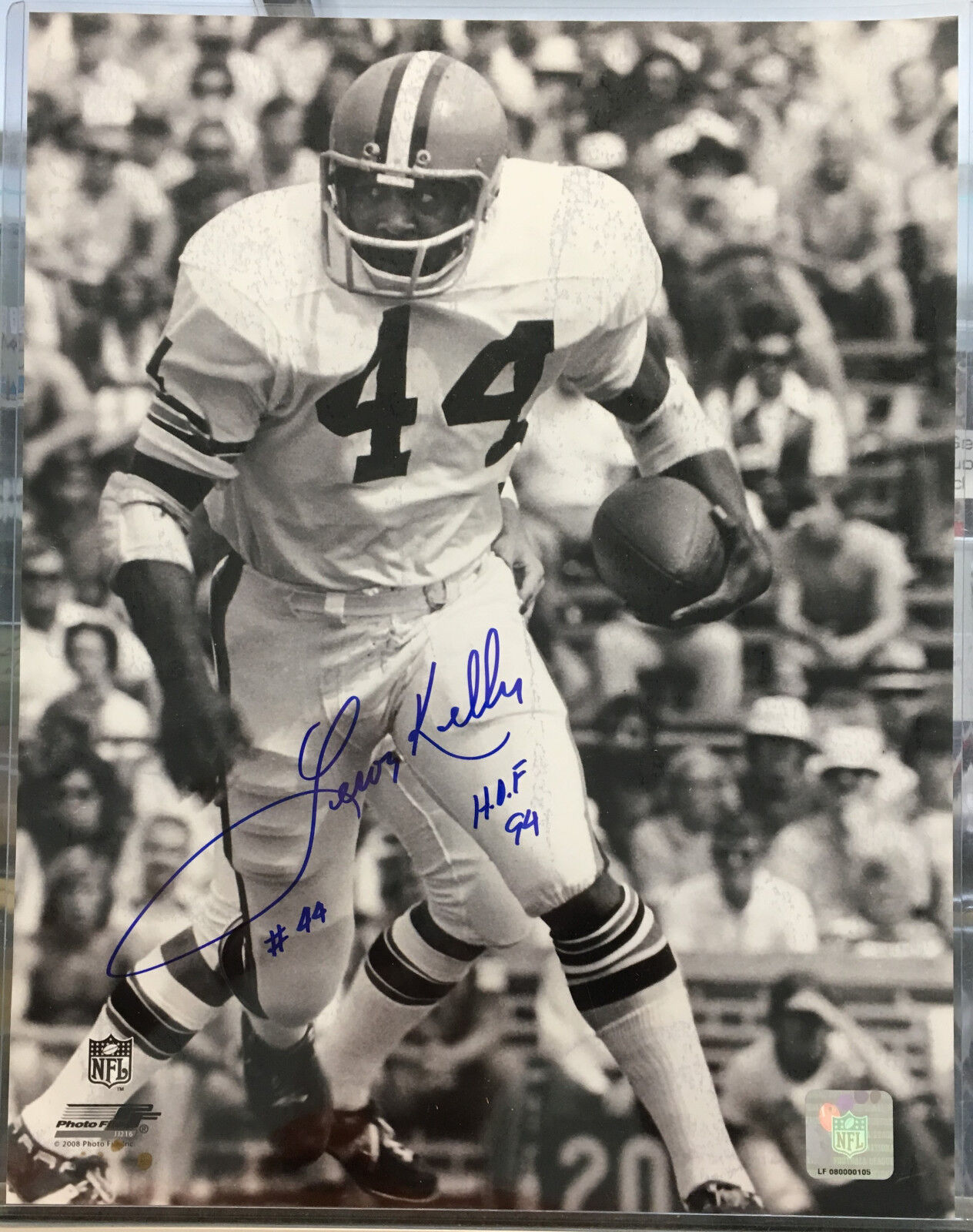 Leroy Kelly autographed 11x14 #3 Cleveland Browns HOF 1994