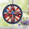 Diamond Painting Acrylic US Flag Hanging Pendant for  Windows Decor