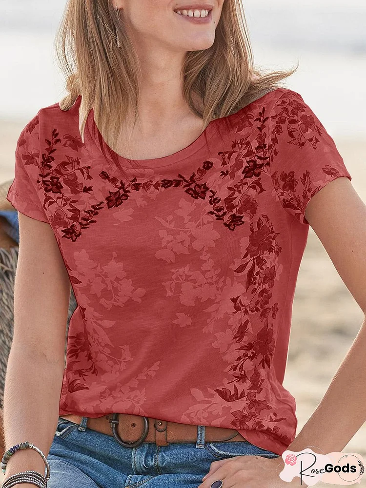 Floral Short Sleeve Printed Shirt