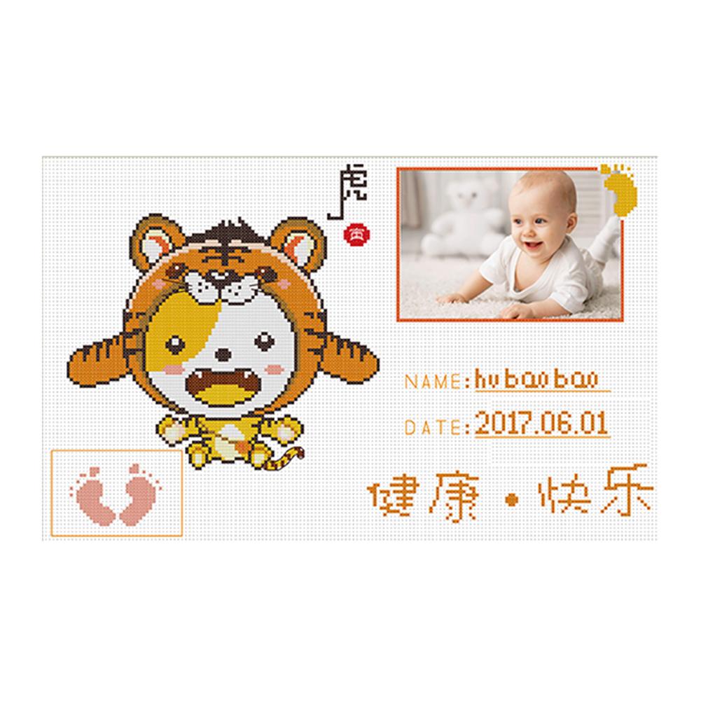 

Tiger - 11CT Stamped Cross Stitch - 50*34CM, 501 Original