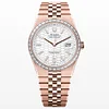 Rolex Land-Dweller 40mm Rose Gold White Diamond-set Dial Diamond Bezel 127385tbr-0003 Super Clone
