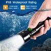 APLOS AP40 4000 Lumens Scuba Diving Flashlight  XHP70 High Brightness LED Dive Torch, IPX8 Waterproof Underwater 150m 492ft Submersible Light Include 1 x 26650 Rechargeable Battery and Charger APLOS Dive Light Official