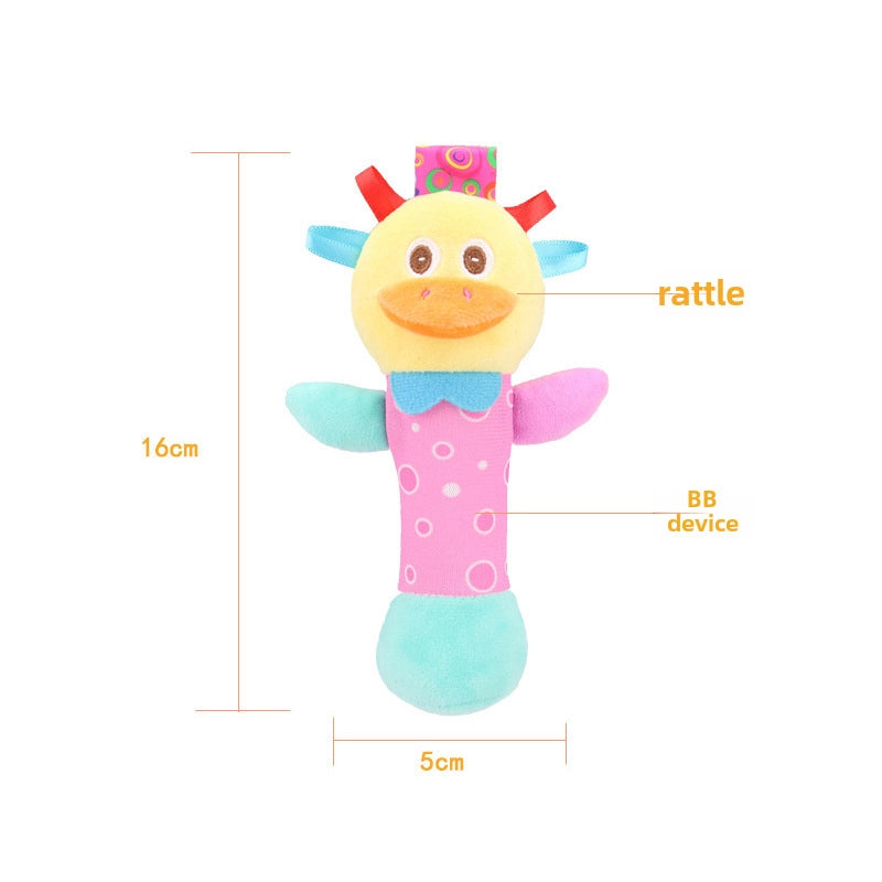 Newborn Baby Hand Stick Cartoon Animal Hand Stick With Rattle BB Stick