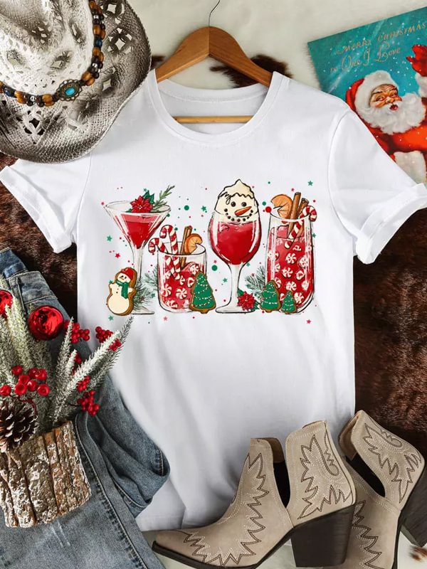 Christmas Snowman Mistletoe T-Shirt
