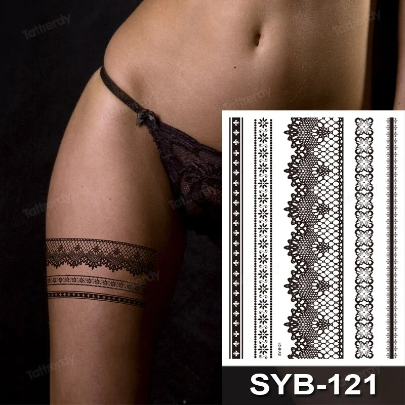 Sdrawing Temporary Tattoo Sticker Henna Mehndi Totem Flash Tatto Butterfly Flower Hand Fingers Body Art Arm Fake Tatoo Women