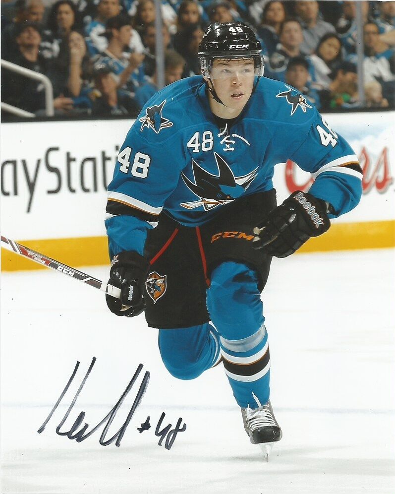 San Jose Sharks Tomas Hertl w/proof Autographed Signed 8x10 Photo Poster painting COA B