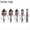 Five-blade chamfering tool, woodworking hole drilling quick guide cutter, countersunk drill
