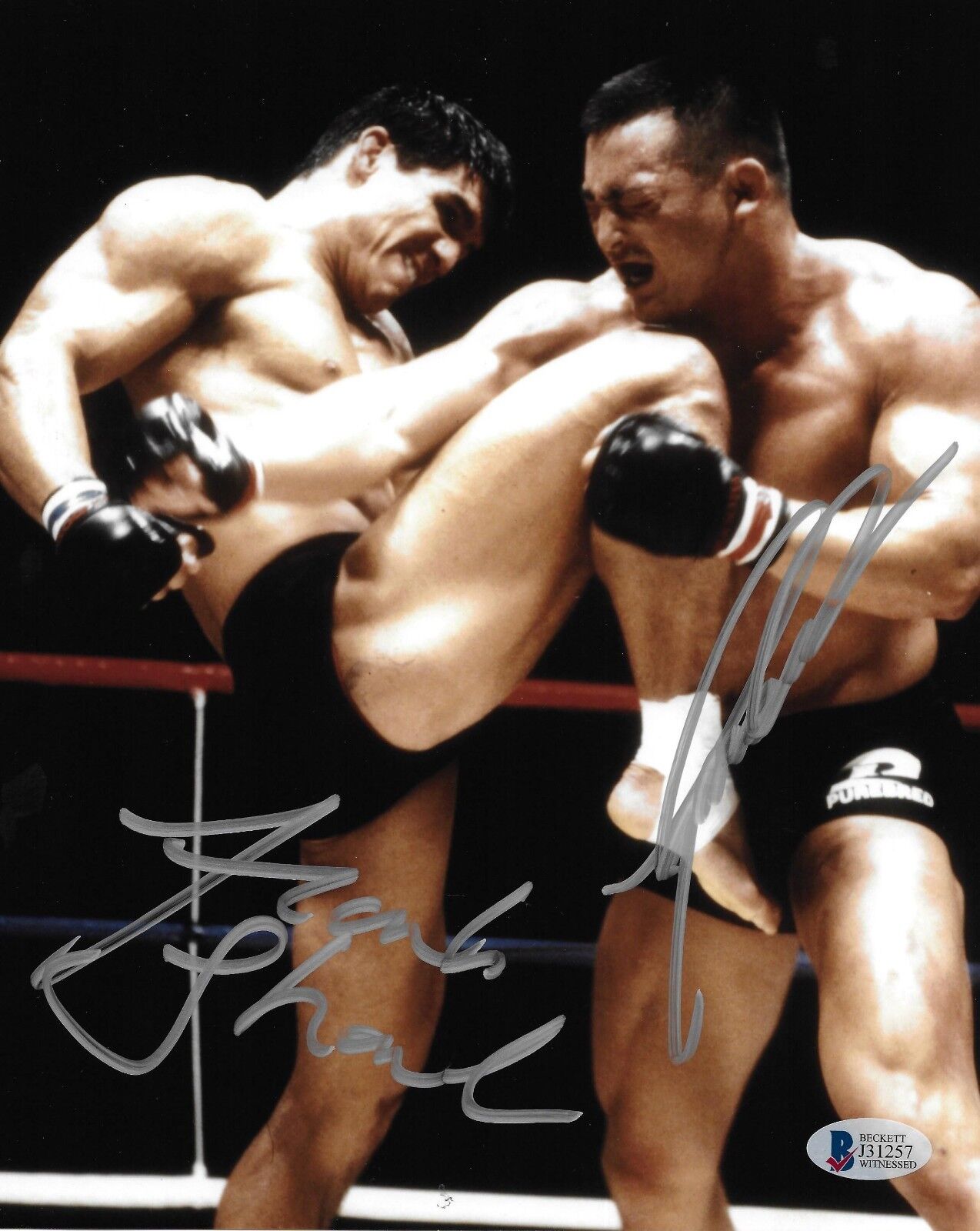 Enson Inoue Frank Shamrock Signed 8x10 Photo Poster painting BAS COA Pride FC UFC Vale Tudo 1997