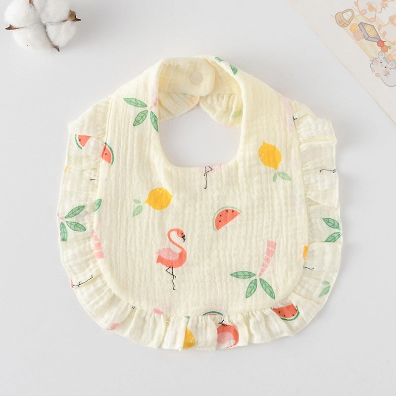 Cute Pastoral Letter Rainbow Fruit Cotton Burp Cloths Baby Accessories