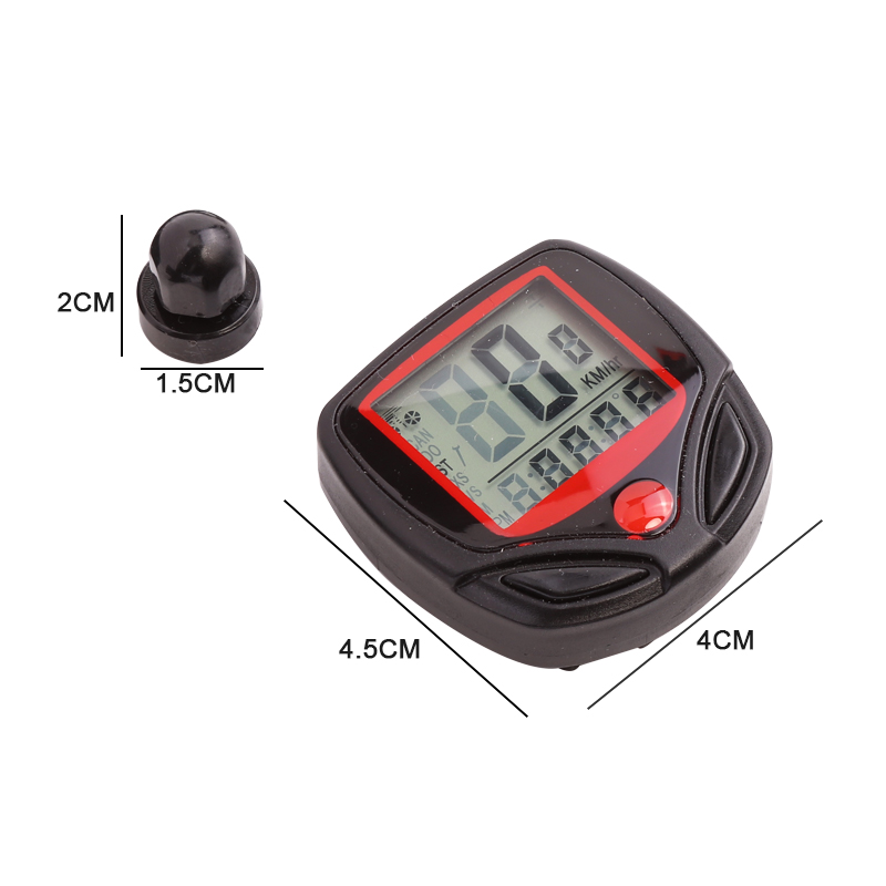 Speedometer Bike Computer With LCD Digital Display Waterproof Bicycle Odometer Speedometer