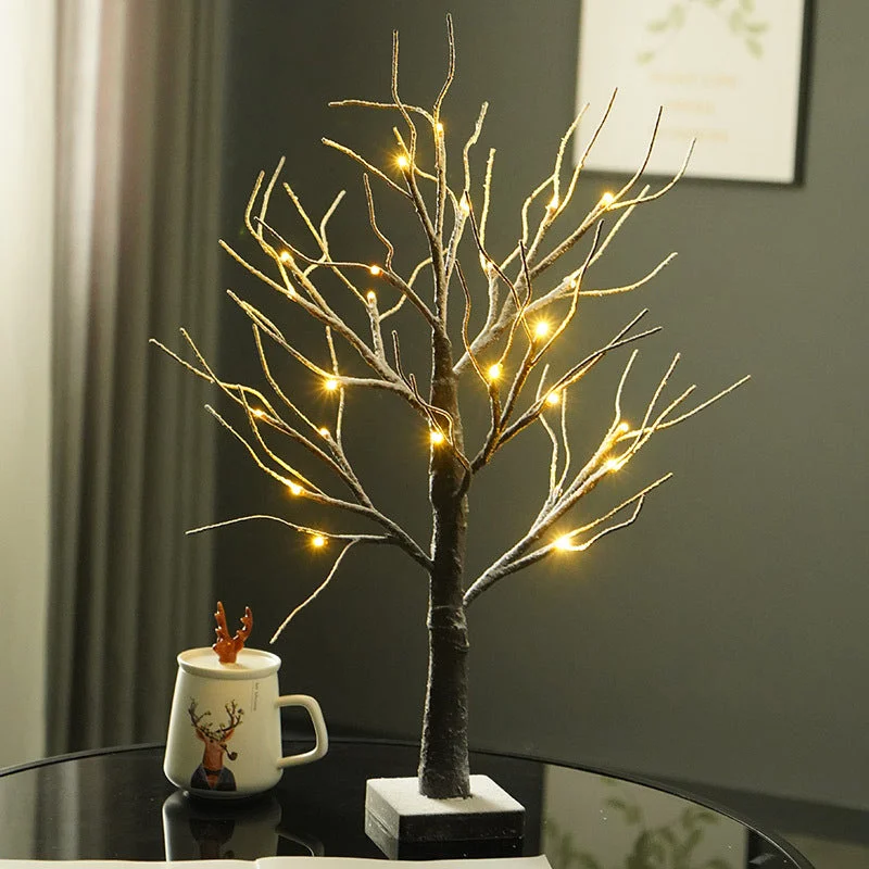 24 LED Fairy Light Artificial Birch Tree Table Lamp Battery Powered