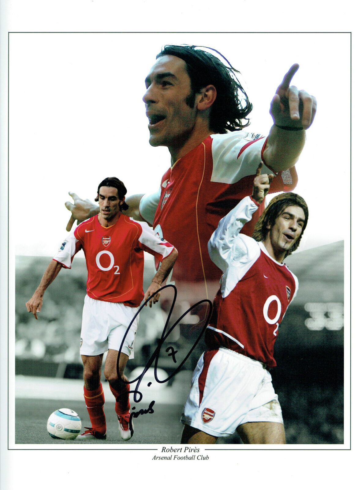 Robert PIRES SIGNED Autograph 16x12 MONTAGE RARE Photo Poster painting AFTAL COA ARSENAL Legend