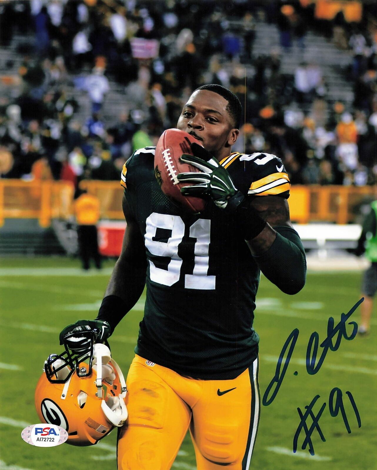 JAYRONE ELLIOTT Signed 8X10 Photo Poster painting PSA/DNA Green Bay Packers Autographed