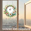 DIY Daisy Mushroom Diamond Clock Art Pendant Home Wall Decoration Crafts