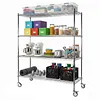 [US Local Warehouse] 5 Tier Wire Storage Rack with Wheels Garage Shelving Each Layer Support 250KG Shelving Units 70.87x59.76x23.98in for Warehouse Hospital Commercial Space