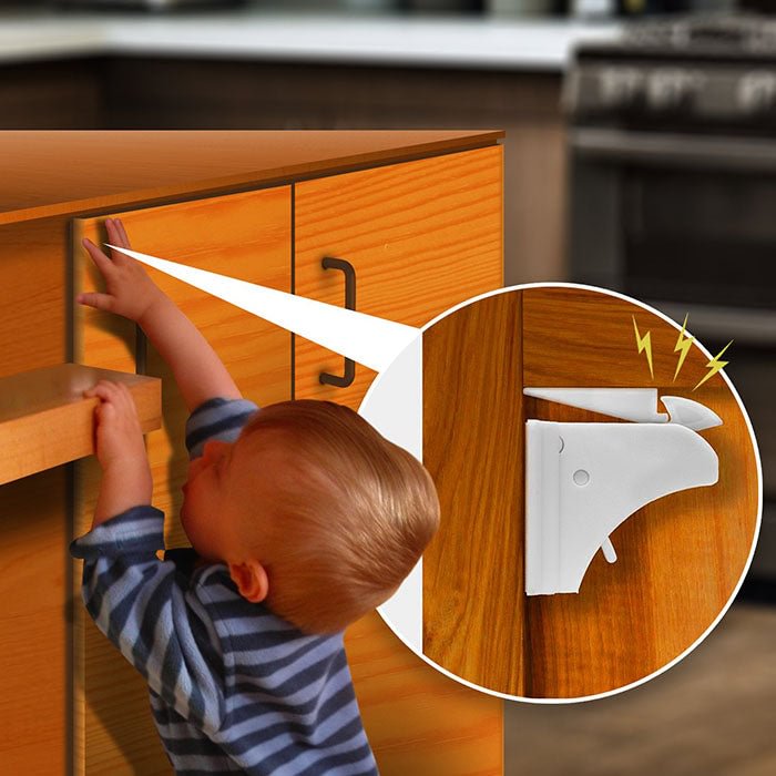 Child Proof Hidden Magnetic Cabinet Locks 4pcs/pack