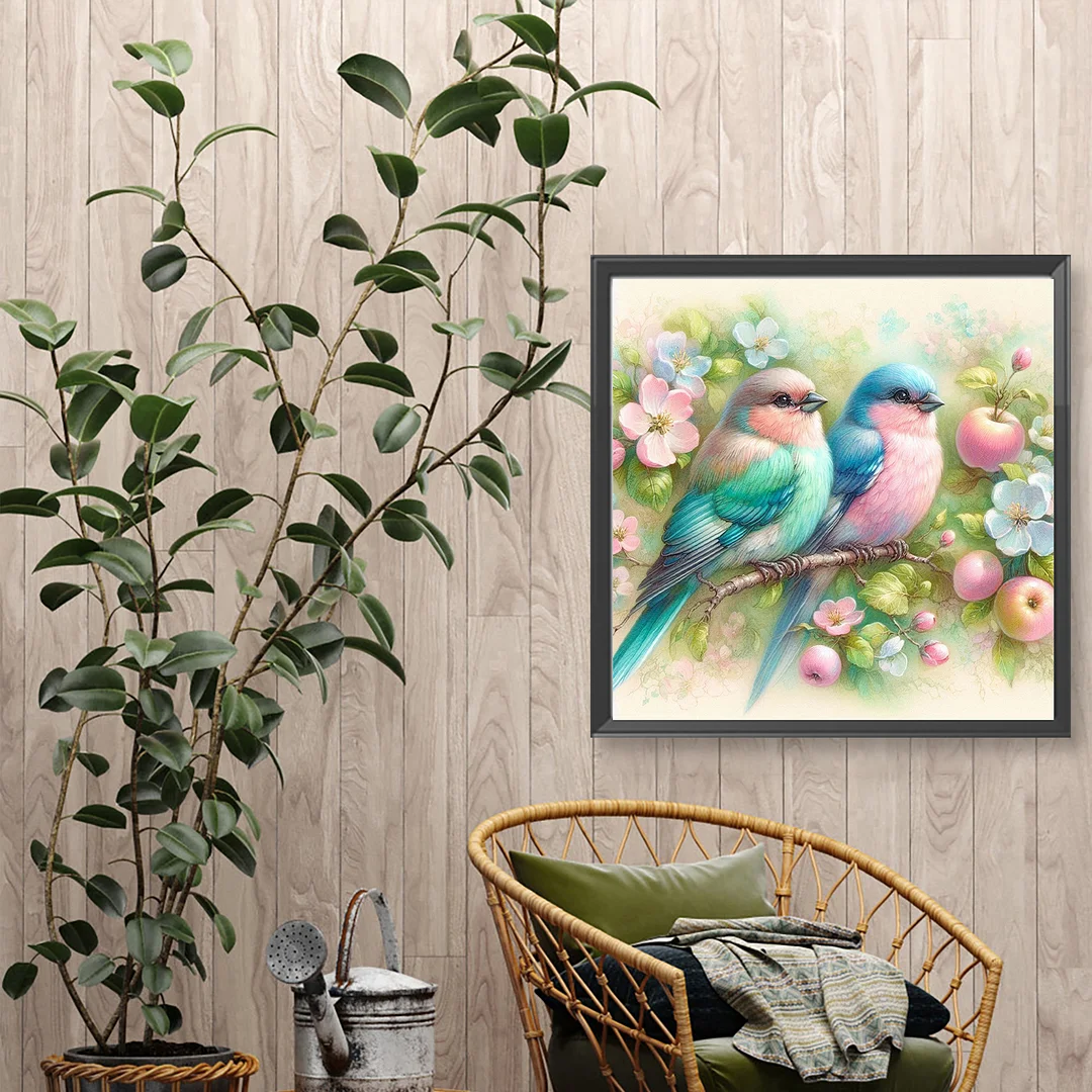 Diamond Painting - Full Round Drill - Flowers & Birds(Canvas|Canvas|30*30cm)