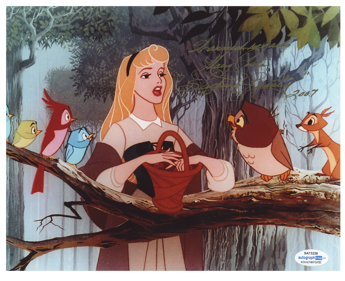 Mary Costa Sleeping Beauty- Disney ACOA Signed Autograph 8 x 10 Photo Poster painting