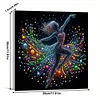 Framed Dancing Girl Wall Art-Pearls Painting Kit DIY Diamond Painting Pearl Dot Crafts 30*30CM