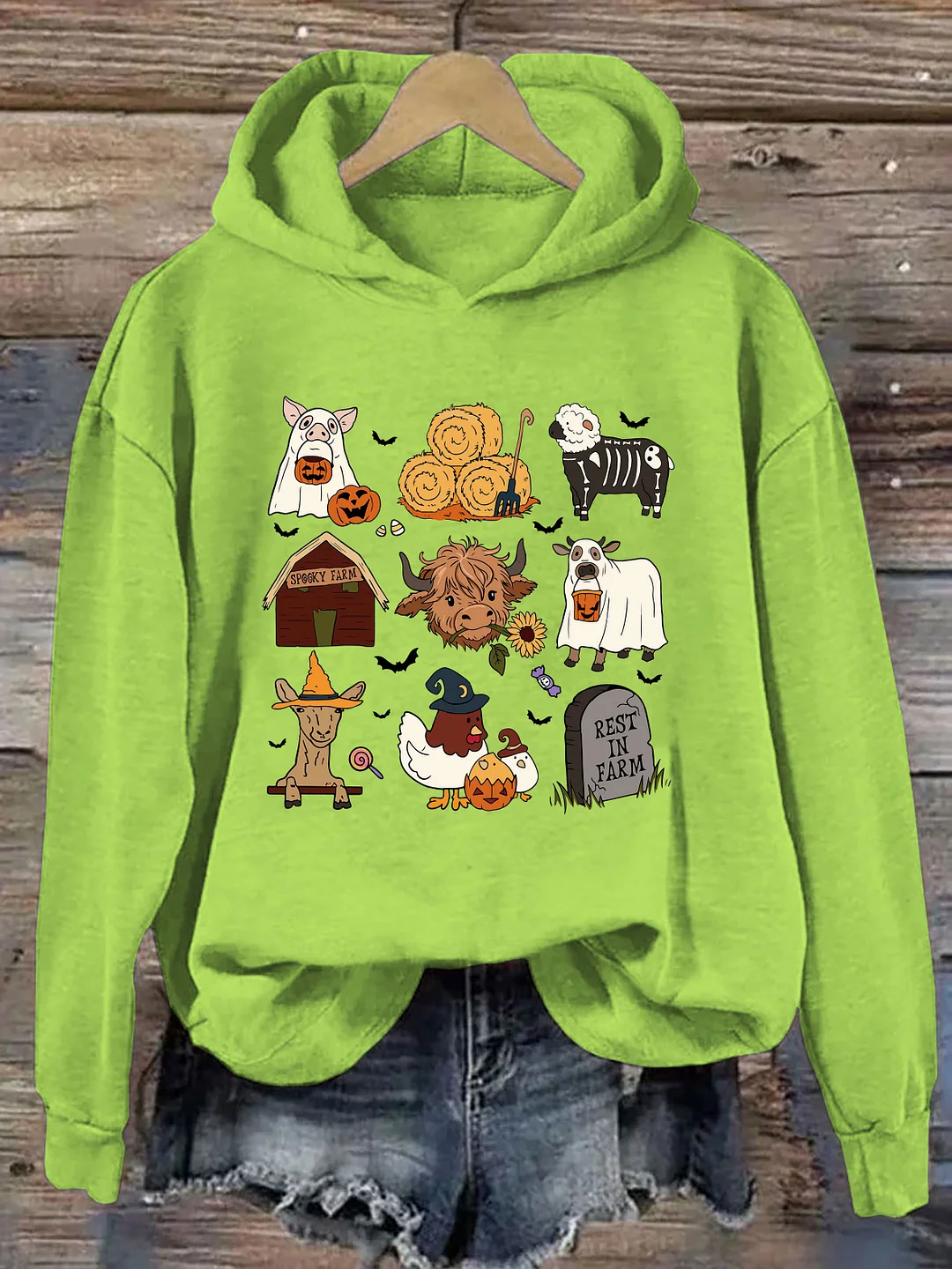 Highland Cow Halloween Hoodie