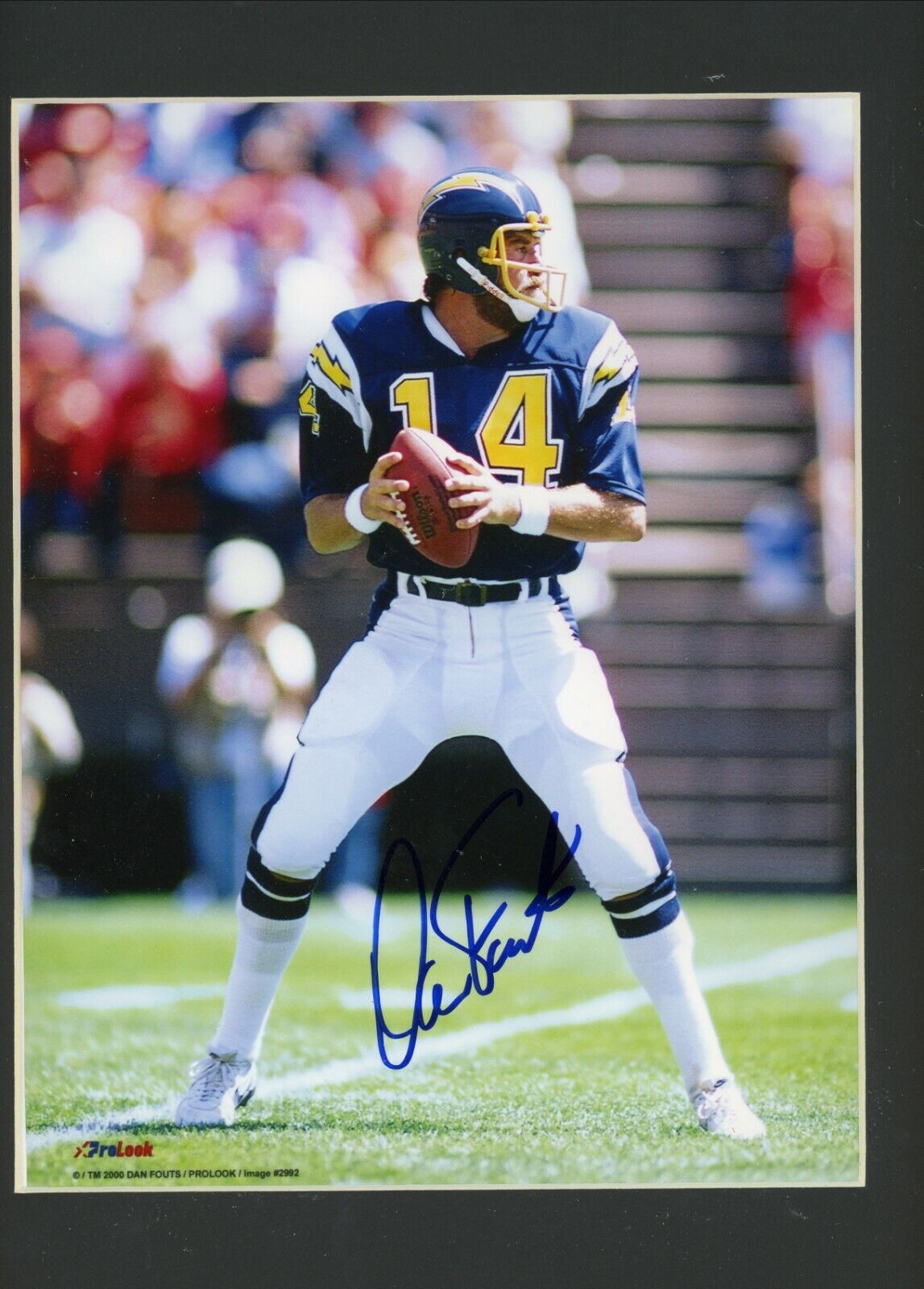 Dan Fouts San Diego Chargers HOF Signed Autographed Matted 8x10 Glossy Photo Poster painting COA