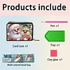 2pcs Santa Claus Snowman Diamond Painting Fashion Card Holder Compact Coin Purse