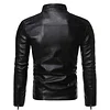 💥 2025 Hot Sale! Men's Casual Stand Collar PU Leather Jacket, Fashionable and Exquisite Zipper Jacket