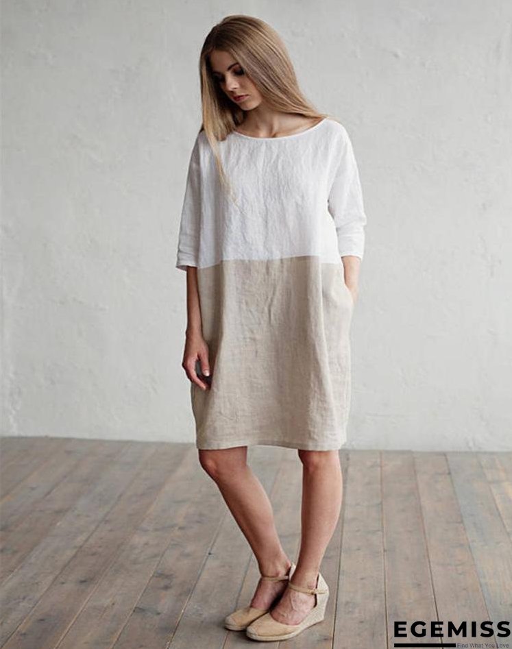 Casual Color Patchwork Tunic | EGEMISS